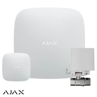 Система защиты от протечек Ajax Hub 2 (2G) White (1 датчик, 1 кран 3/4")