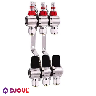 Колектор для теплої підлоги Djoul | 3 контури | 1"x3/4" Euro (DJ2016203A-e)