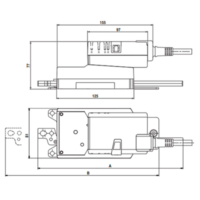 Belimo SH230ASR100 Електропривод лінійної дії (хід 0-100 мм)
