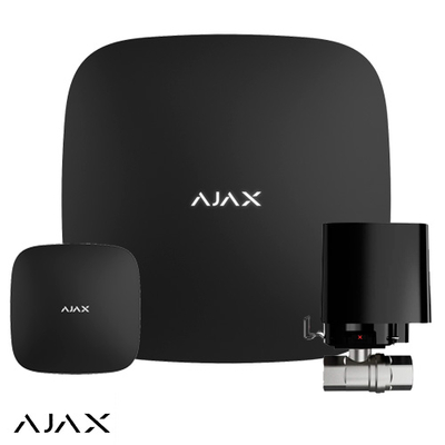 Система захисту від протікання Ajax Hub Plus Black (1 датчик, 1 кран 1/2")