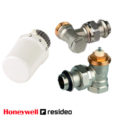 Термостатический комплект Resideo (Honeywell) 1/2" угловой (VTL3036ES15)