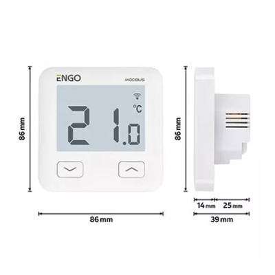 Терморегулятор теплого пола ENGO E10-MBUSW Modbus + Wi-Fi | белый (932332944)