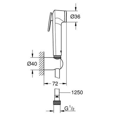 Гигиенический душевой набор Grohe Tempesta-F Trigger Spray 30 (1025302431)