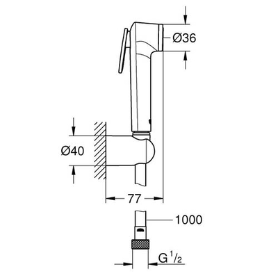 Гігієнічний душовий набір Grohe Tempesta-F Trigger Spray 30 (27513001)