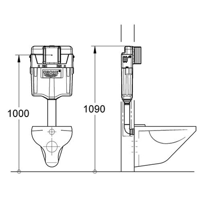 Смывной бачок скрытого монтажа Grohe GD 2 (38661000)