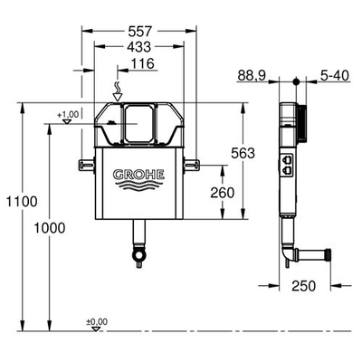 Змивний бачок Grohe Solo Slim (39682000)