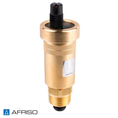 Воздухоотводчик автоматический AFRISO PrimoVent G3/8" с Aquastop + отсечной клапан 1/2" (7773510)