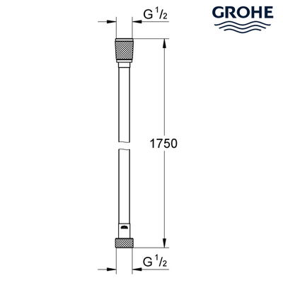 Шланг для душа Grohe Silverflex TwistStop 175 см хром (28388001)