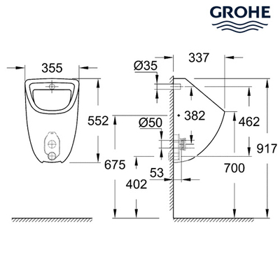 Писсуар Grohe Bau Ceramic (39438000)