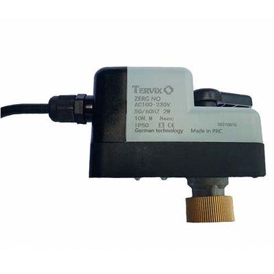 Трехходовой зонный клапан Tervix Pro Line ZERG NO Rp 1 1/2" | DN 40 | Kvs 30 с самовозвратным электроприводом (206152)