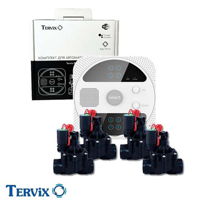Комплект для автоматического полива Tervix | WiFi контроллер + 4 клапана DN40 (499478)