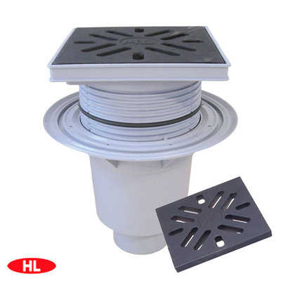 Трап уличный HL616/5 "Perfekt" DN160 с чугунной решеткой 226х226мм