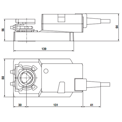 Belimo SMD230A Электропривод воздушной заслонки (усилие 16 Нм)