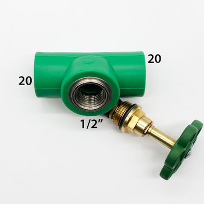 Вентиль запорный полипропиленовый DN 20х1/2" Interplast PPR Green под пайку (790100120)