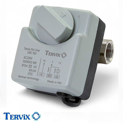 Двоходовий кульовий клапан з електроприводом Tervix Pro Line ORC G 1/2" Dn15 NO (201151)