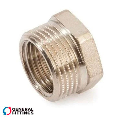 Футорка нікельована 1"х1/2" ВЗ General Fittings (260044N100400H)