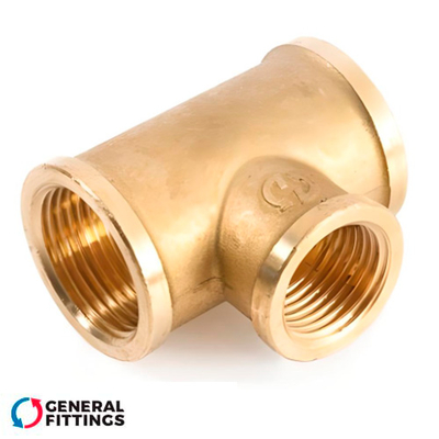 Трійник латунний редукційний General Fittings 1"х3/4"х1" ВВВ (270013H100510A)