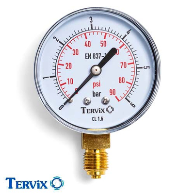 Манометр Tervix Pro Line 63 мм | 0-6 бар | 1/4" | к.т. 1,6 (355212)