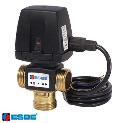 Трехходовой отводной клапан с электроприводом ESBE VZC162 Rp 1" | DN 25 | НР | Kvs 6,0 | с кабелем (43060800)