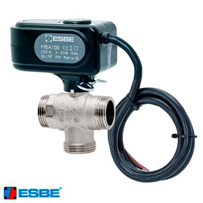 Трехходовой отводной клапан с электроприводом ESBE MBA132 Rp 1" | DN 25 | Kvs 9,6 (43102500)