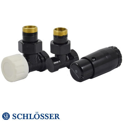 Комплект термостатический Schlösser Standard Mini GZ1/2 x GW1/2 угловой, термоголовка Mini M30x1.5 (602200056.RAL90051)