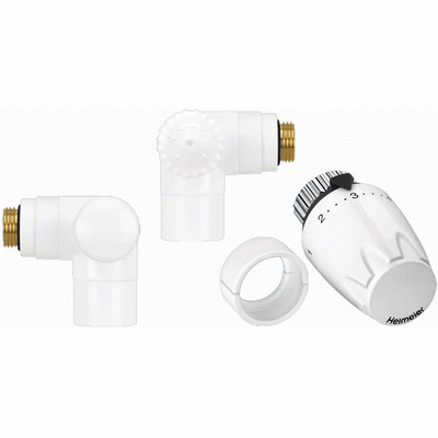 Design-Edition Комплект IMI Heimeier подвійний кутовий лівий білий (RAL9016)