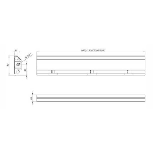 Конвектор плінтусний Carrera BR18 60х1500х180