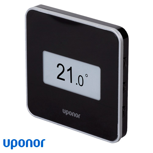 Терморегулятор для теплого пола Uponor Smatrix Wave T-169 Style, c датчиком D+RH, черный (1087817)