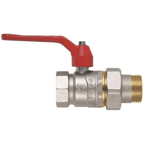 Кран кульовий з американкою FIV Perfecta 3/4" (червона ручка)