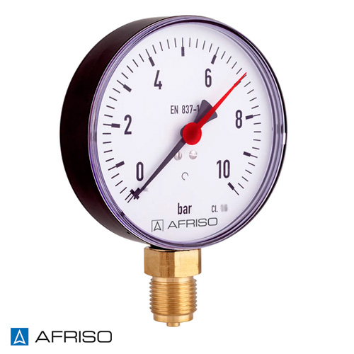 Манометр AFRISO тип RF 80 RAD | 0-10 бар | 1/2" | к.т. 2,5 (63564)