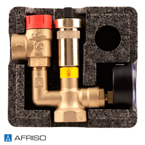 Група безпеки котла в ізоляції Afriso KSG mini 50кВт