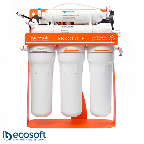 Фільтр зворотного осмосу Ecosoft Absolute 5-50P з помпою на станині (MO550PSECO)