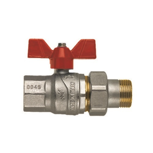 Кран кульовий з американкою FIV Evolution 1" (метелик червоний)