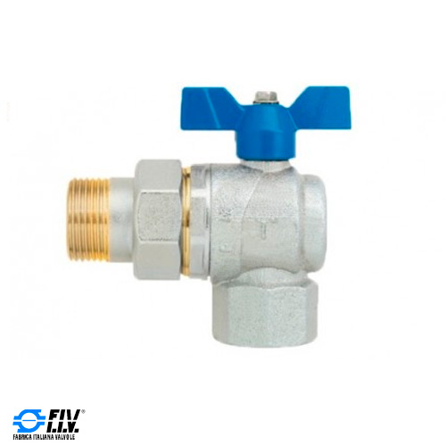 Кран шаровой с американкой FIV Evolution 1/2" Ду 15 угловой (6774R076)