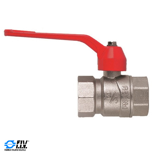 Кран кульовий FIV Perfecta 1 1/4" ВВ (червона ручка)