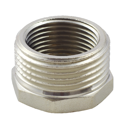 Футорка латунная 1/2"х3/8" ВН Fado Fitt никель (PF04)