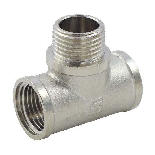 Трійник латунний 1/2" ВЗВ Fado Fitt никель (T11)