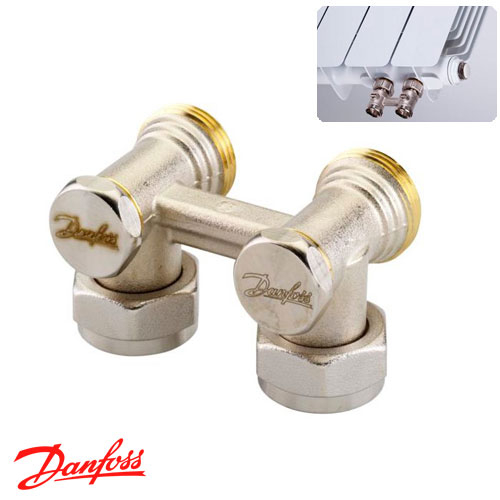 Вузол нижнього підключення кутовий Danfoss RLV-KS G3/4A запірний (003L0223)