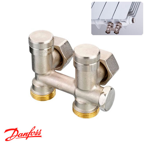 Вузол нижнього підключення кутовий Danfoss RLV-K G3/4A запірний (003L0283)