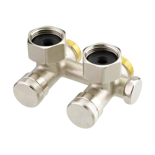 Вузол нижнього підключення кутовий Danfoss RLV-K G1/2A x G3/4A запірний (003L0282)