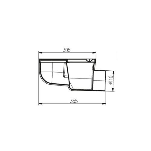 Дождеприемник пластиковый MCH 325 G чёрный (375 л/мин)