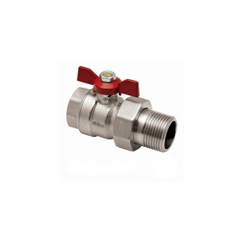 Кран кульовий зі згоном RBM IRO 1 1/4" BН (метелик)