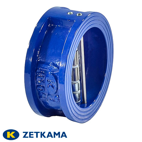 Клапан зворотний міжфланцевий двостулковий Zetkama 407A ДК 65 | PN 16