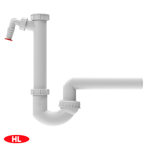 Сифон для мойки (умывальника) HL100/40 DN40 с отводом для стиральных и посудомоечных машин