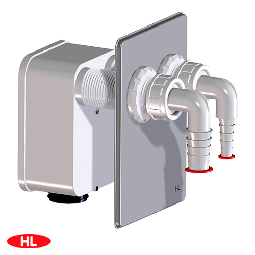 Сифонный блок HL 4000.2 к сифону HL4000.0 для подключения 2 стиральных машин