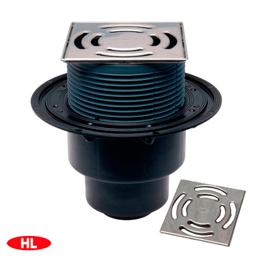 Трап HL3100Pr DN50/75/110 с сухим сифоном "Primus" решетка Klick-Klack 145х145мм