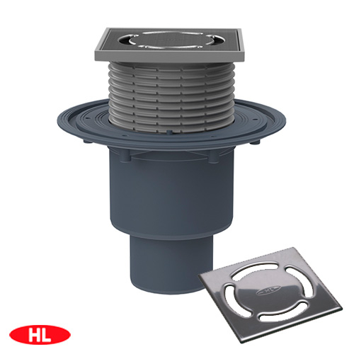 Трап для внутренних помещений HL310N DN 50/75/110 123х123мм