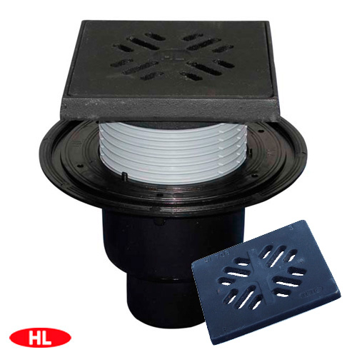 Трап для внутренних помещений HL310NPrG DN 50/75/110 решетка чугун 150х150мм