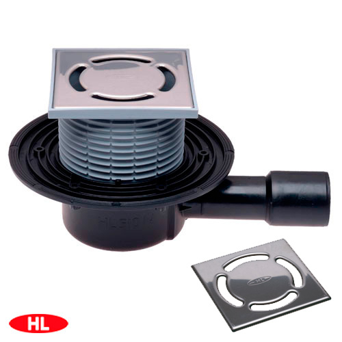 Трап для внутренних помещений HL510N DN40/50 150х150мм