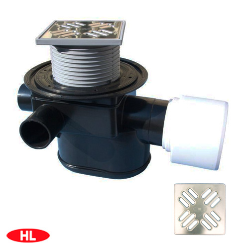 Трап для внутренних помещений HL70 DN75/110 123х123мм с обратным клапаном